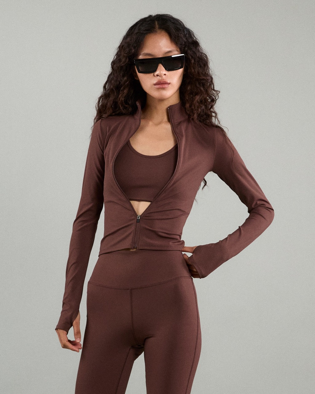 Athleisure Athletic Club - AMR Active Define Jacket in Brown