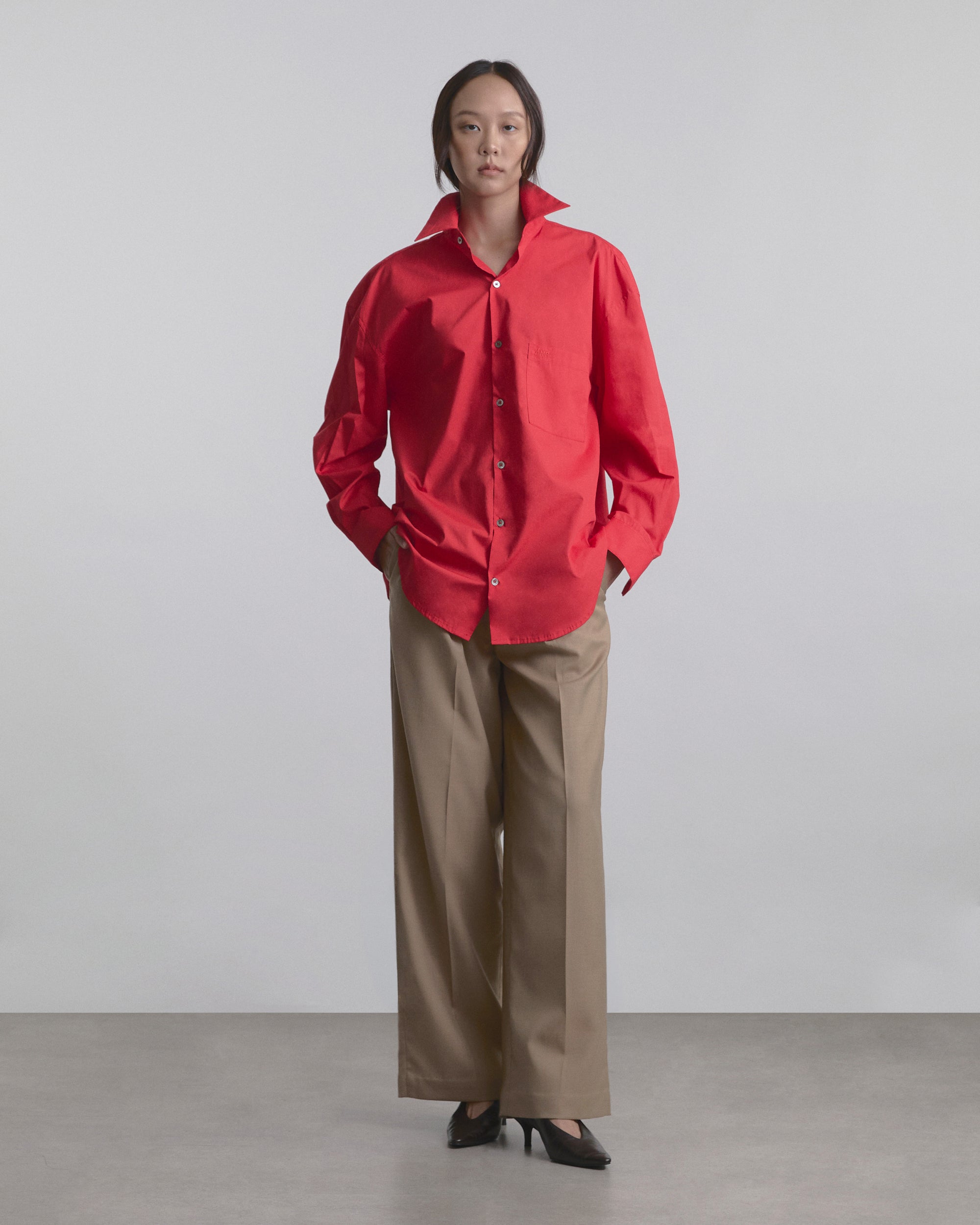 Wardrobe I - AMR Oversized Shirt in Red