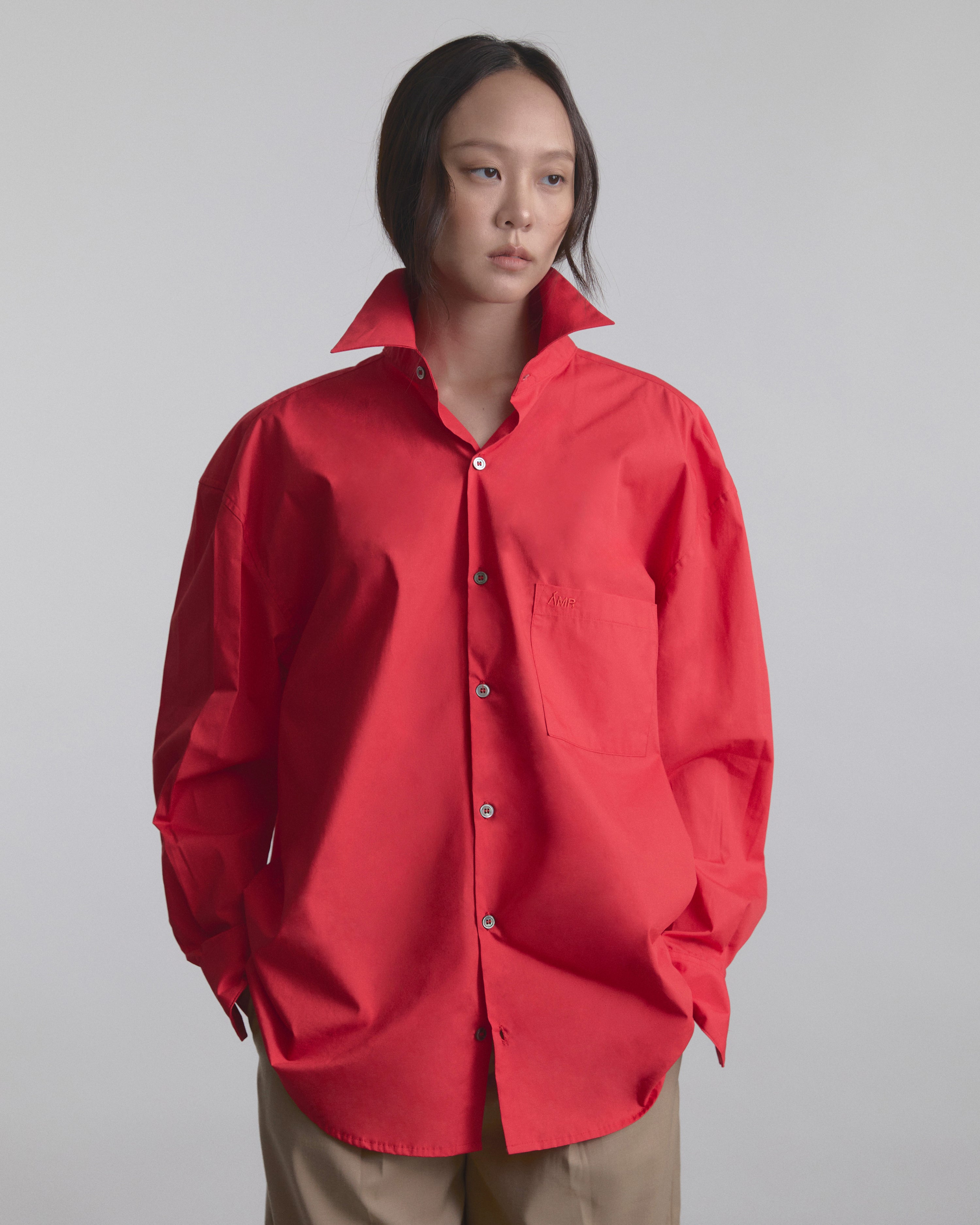 Wardrobe I - AMR Oversized Shirt in Red
