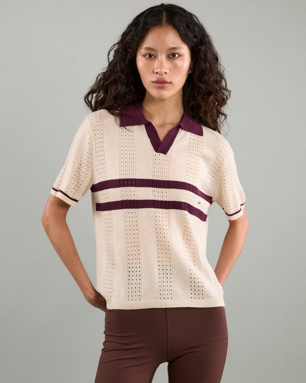 Athleisure Athletic Club - AMR Athleisure Polo Knit in Cream