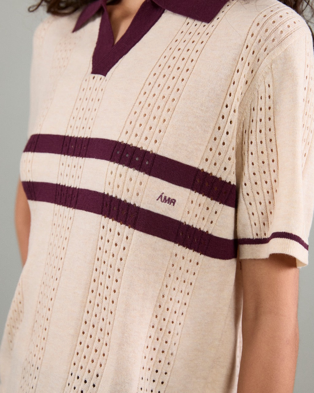 Athleisure Athletic Club - AMR Athleisure Polo Knit in Cream
