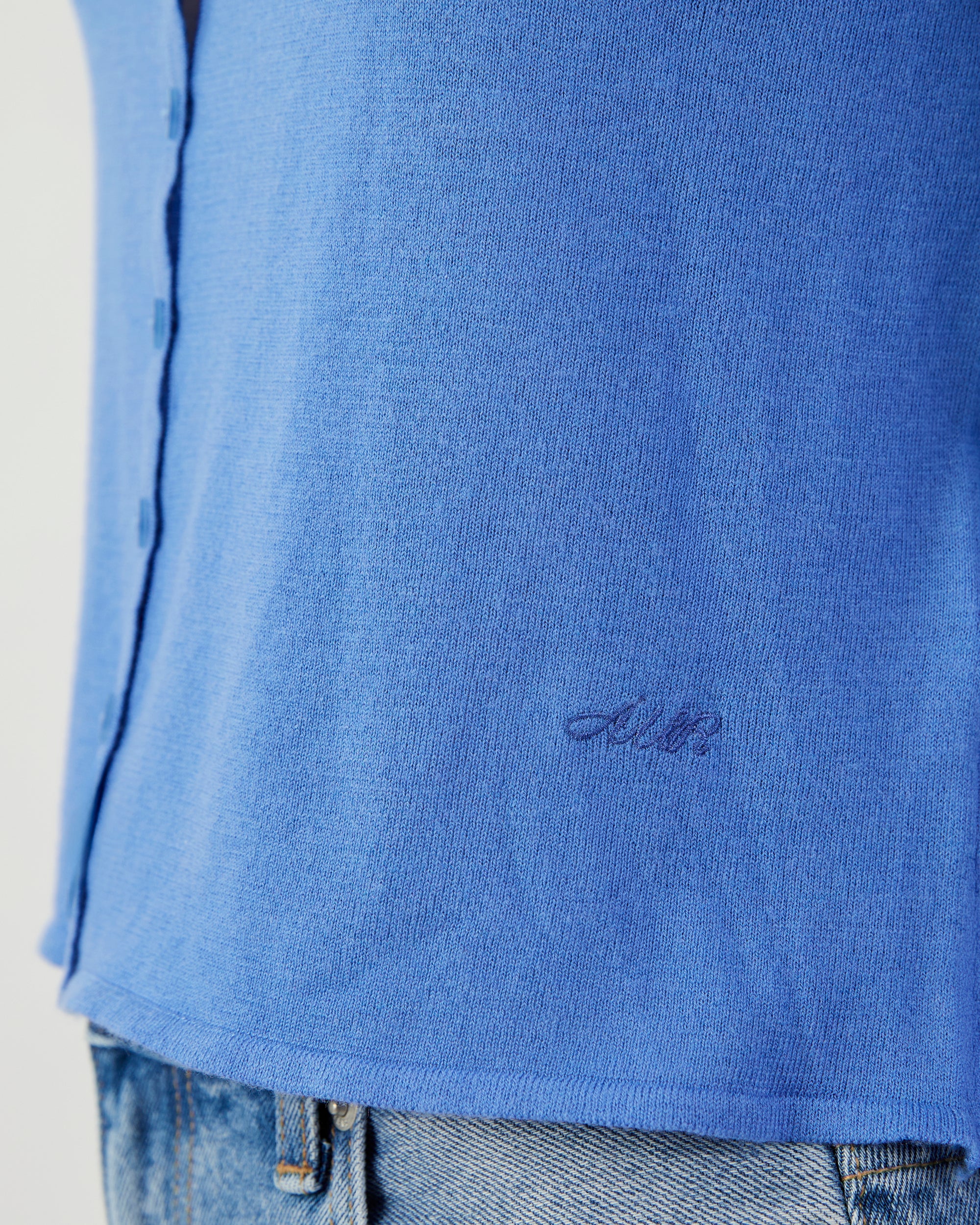 En Couleurs - Essential Cashmere Cardigan in Blue