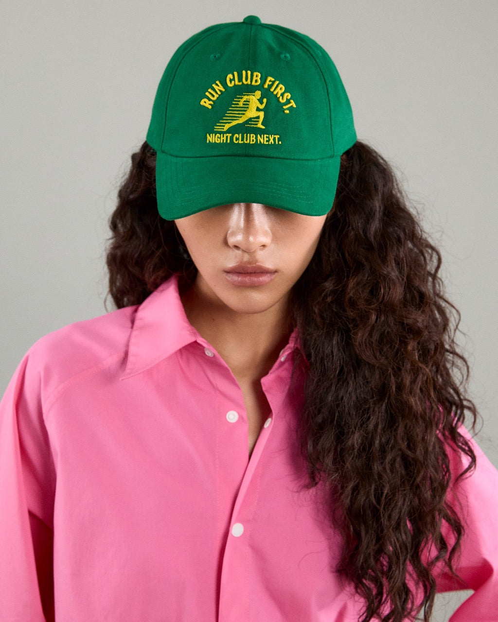 Athleisure Athletic Club - AMR Run Club Logo Cap in Green