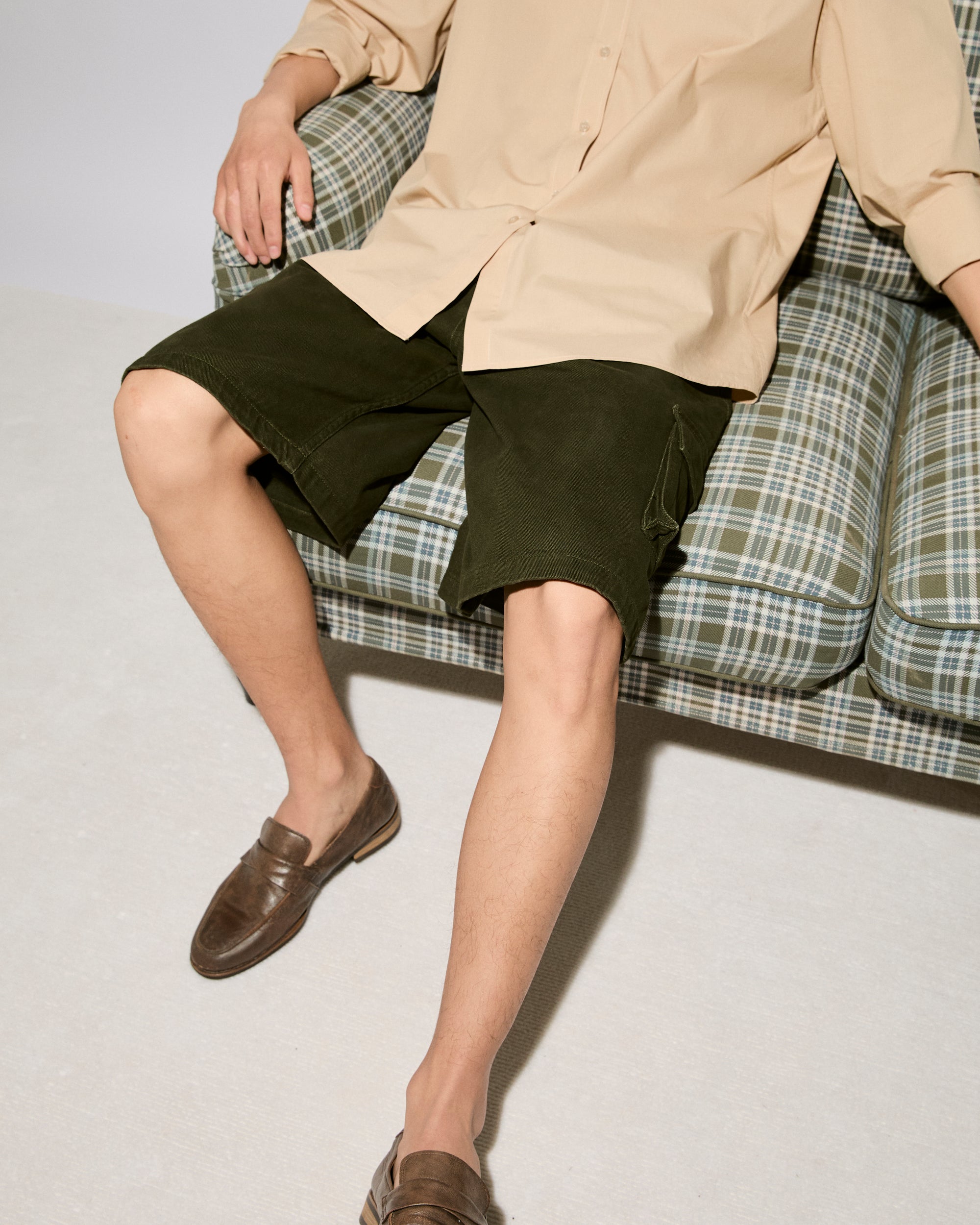 New Urban Drop - AMR Cargo Shorts in Green