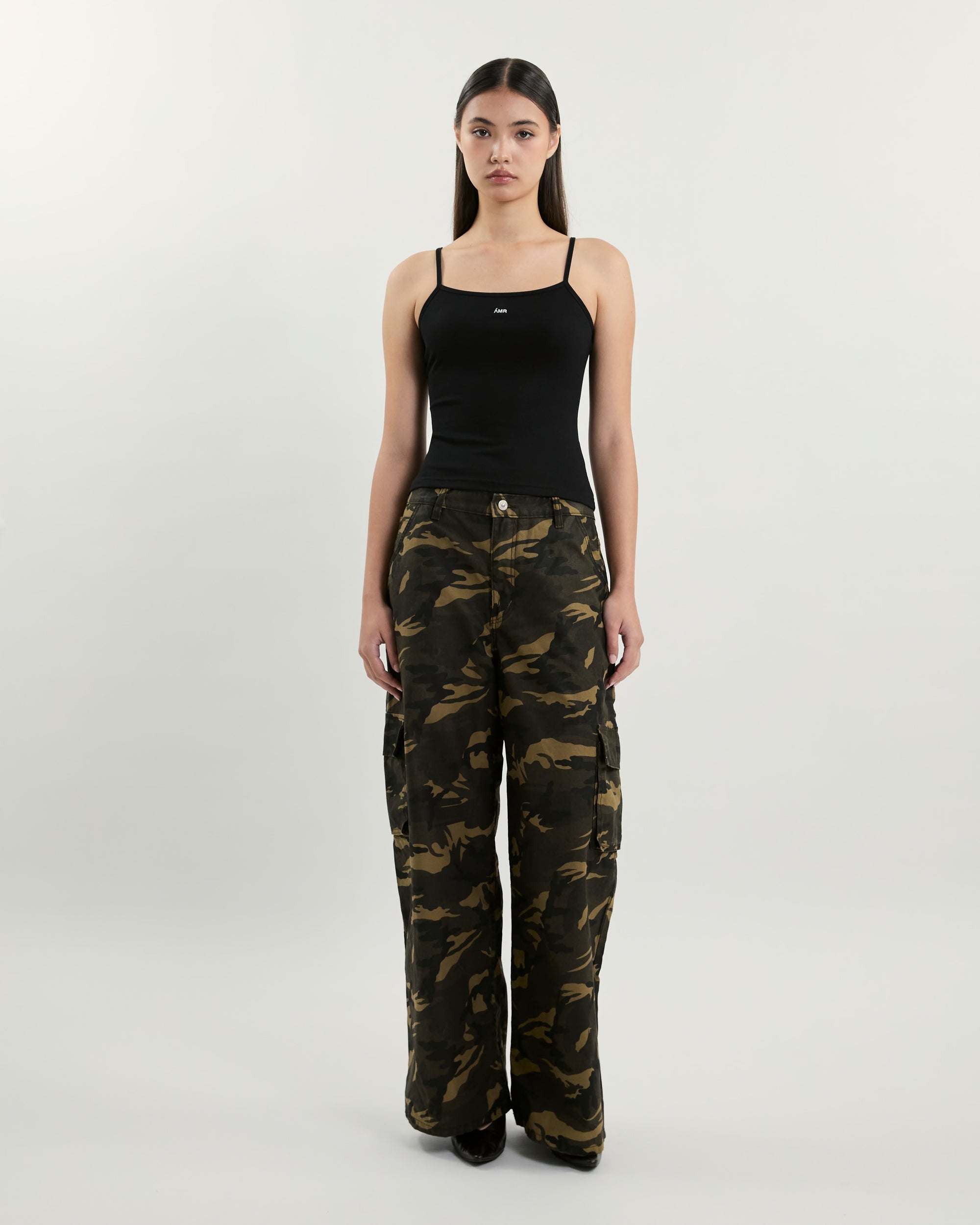 July Drop - AMR Cotton-Spandex Camisole in Black