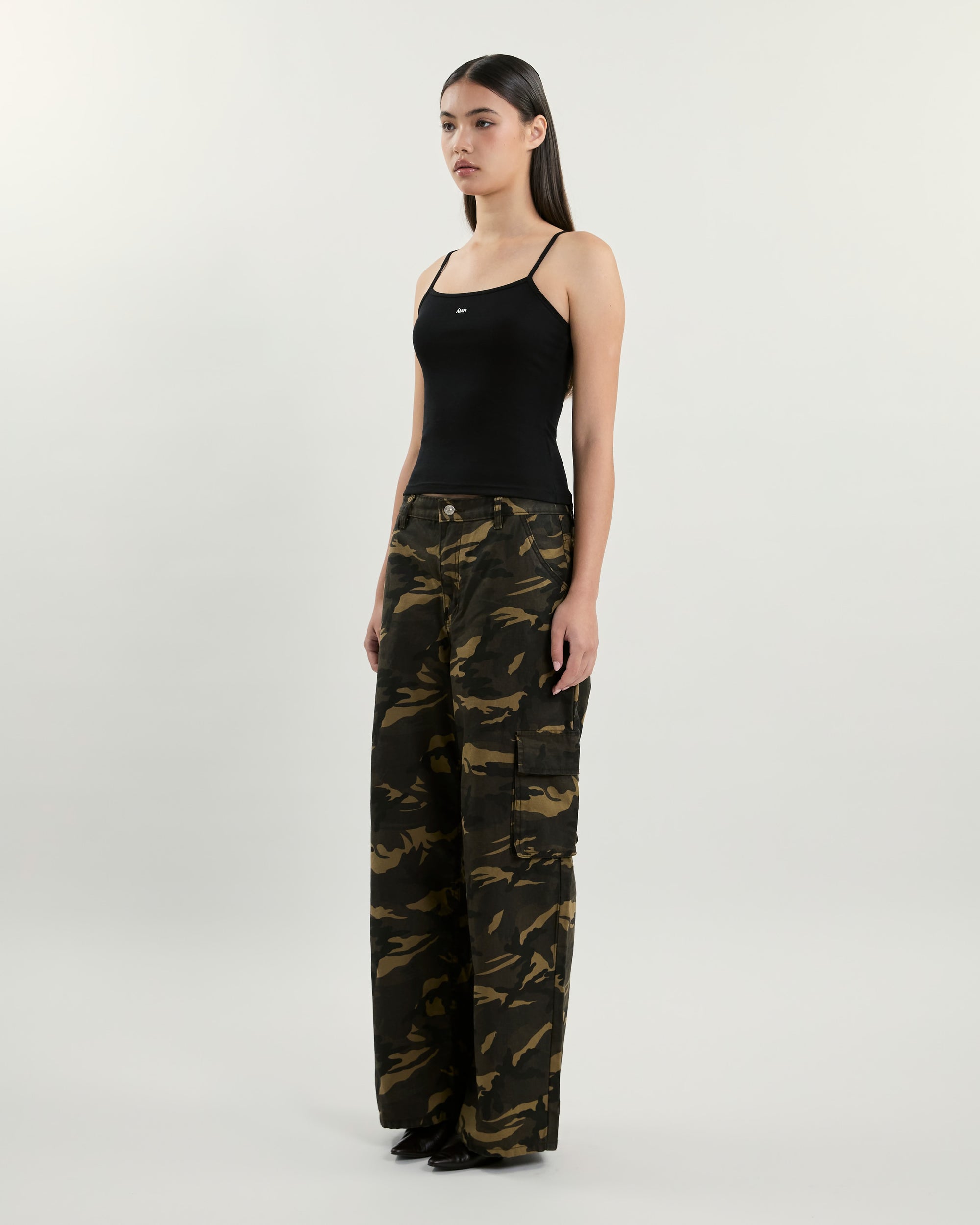 July Drop - AMR Cotton-Spandex Camisole in Black