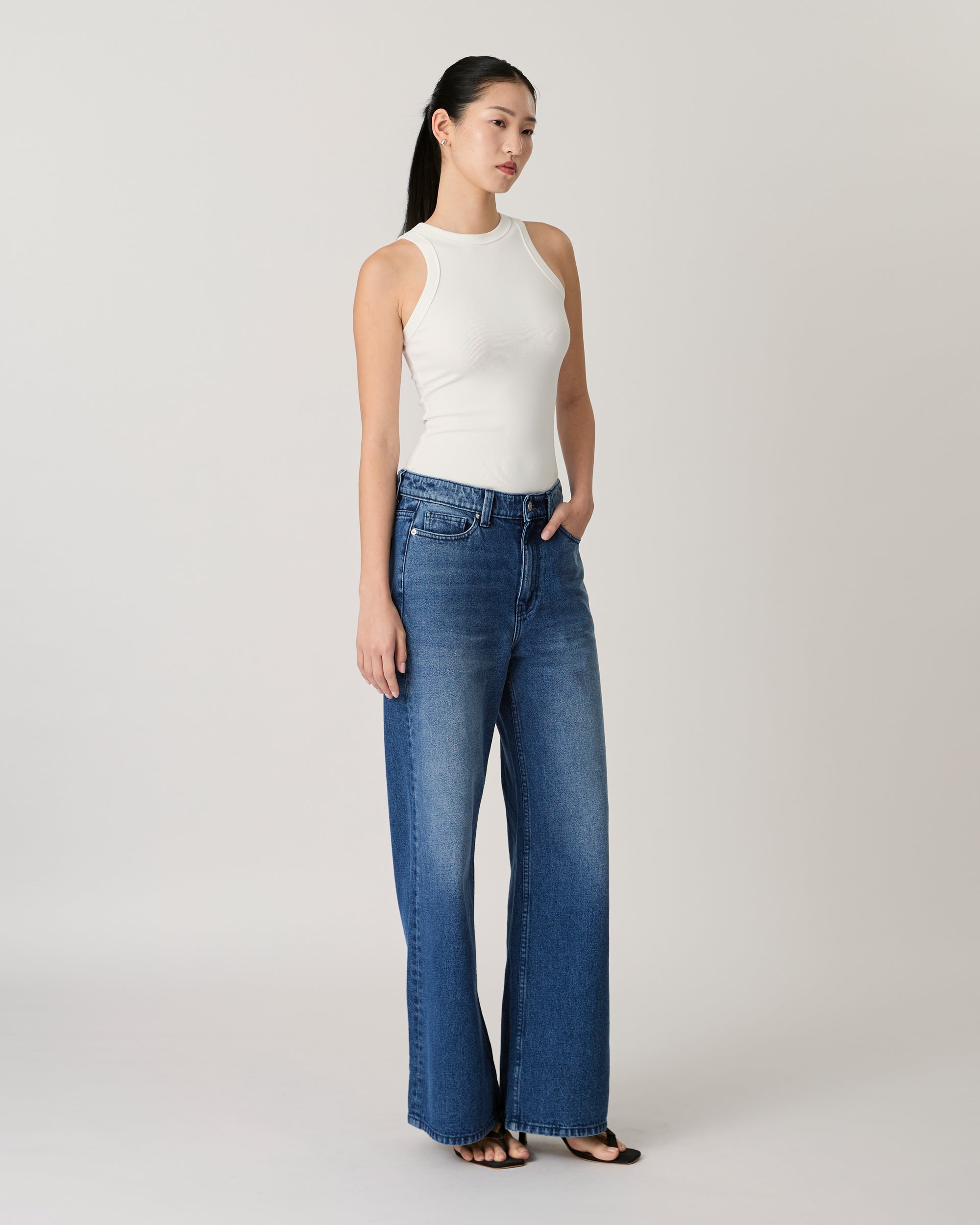 AMR DE SAISON - 90s Baggy Jeans in Dark Blue Wash