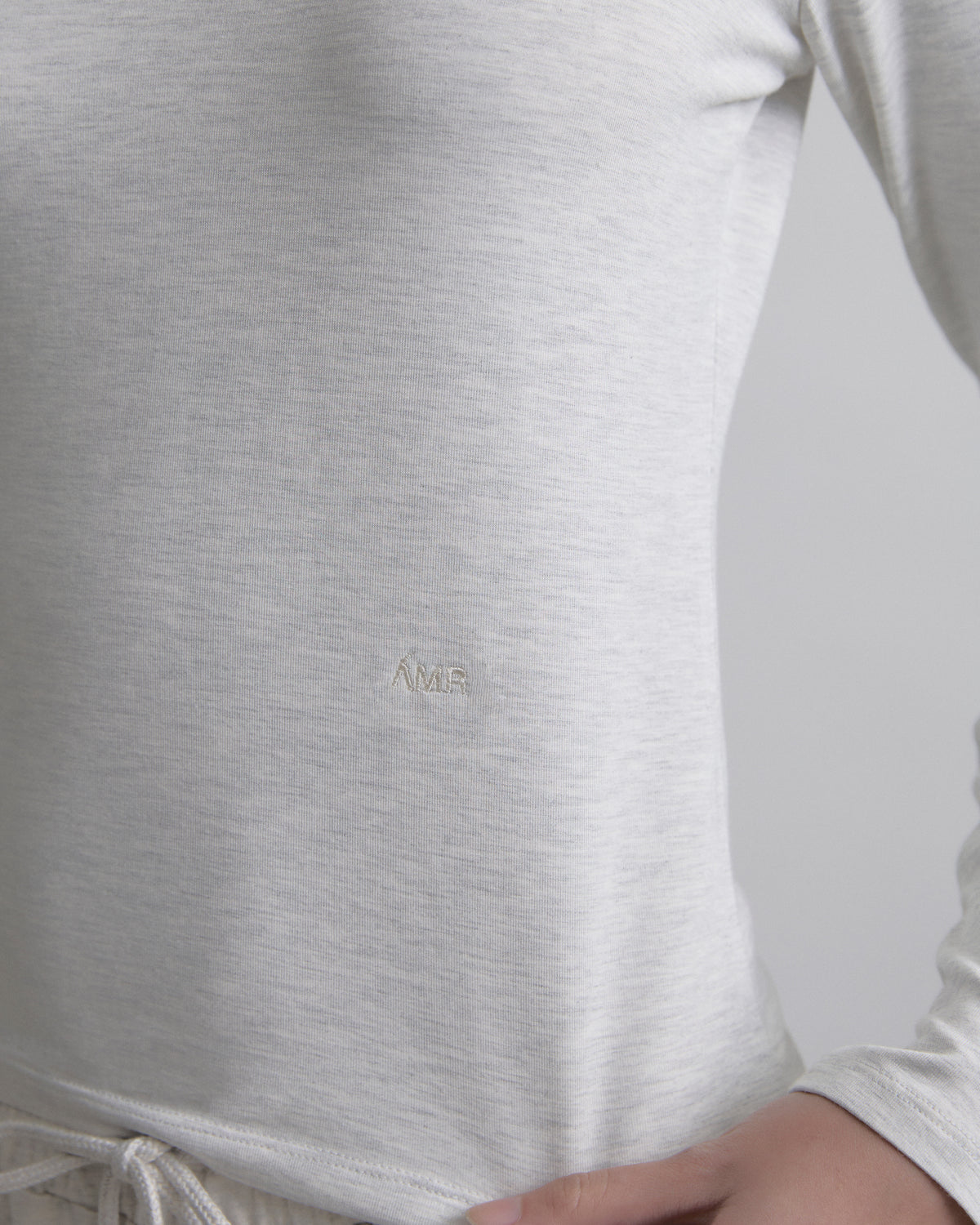Wardrobe II - AMR Slim Fit V-neck Long Sleeve in Grey