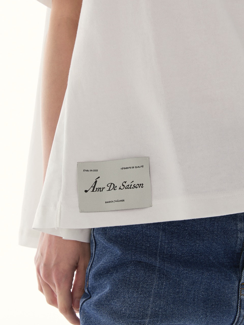 Le Fauve - AMR Back Pleated T-Shirt in White