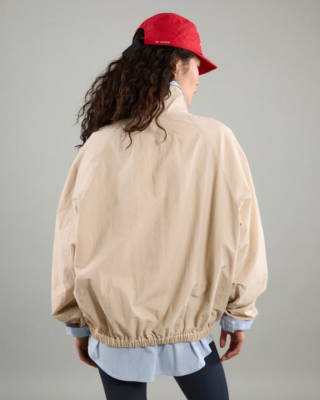 Athleisure Athletic Club - AMR Lightweight Track Pullover in Cream