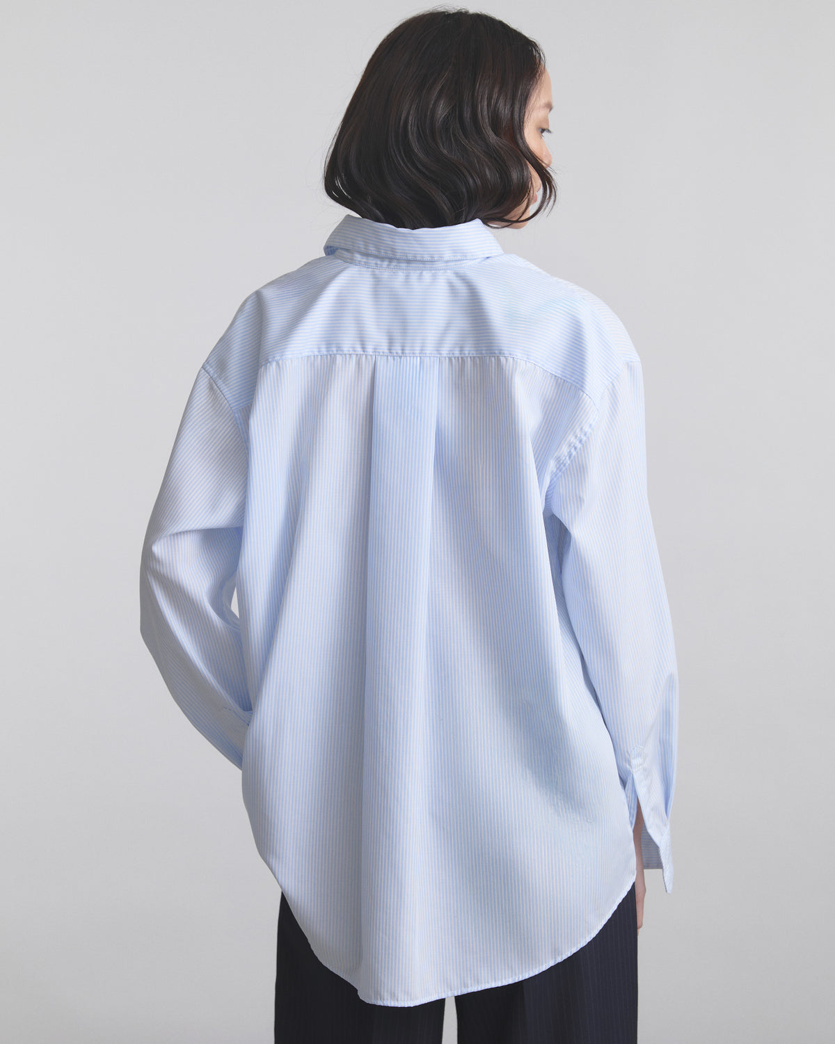 Wardrobe II - AMR Oversized Shirt Stripe in White Stripe