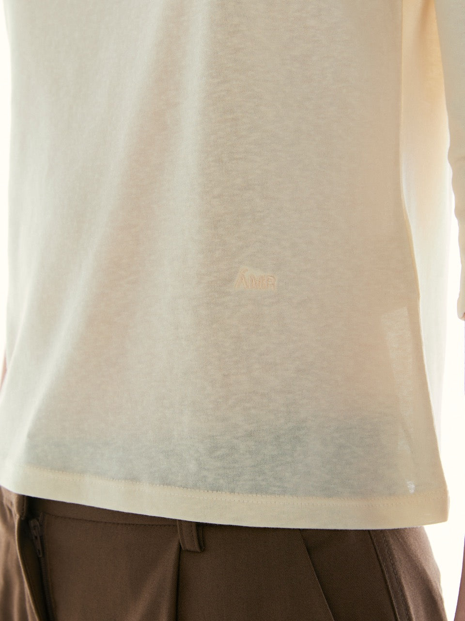 Le Fauve - AMR Cotton Lyocell Three-Quarter Sleeve T-Shirt in Yellow