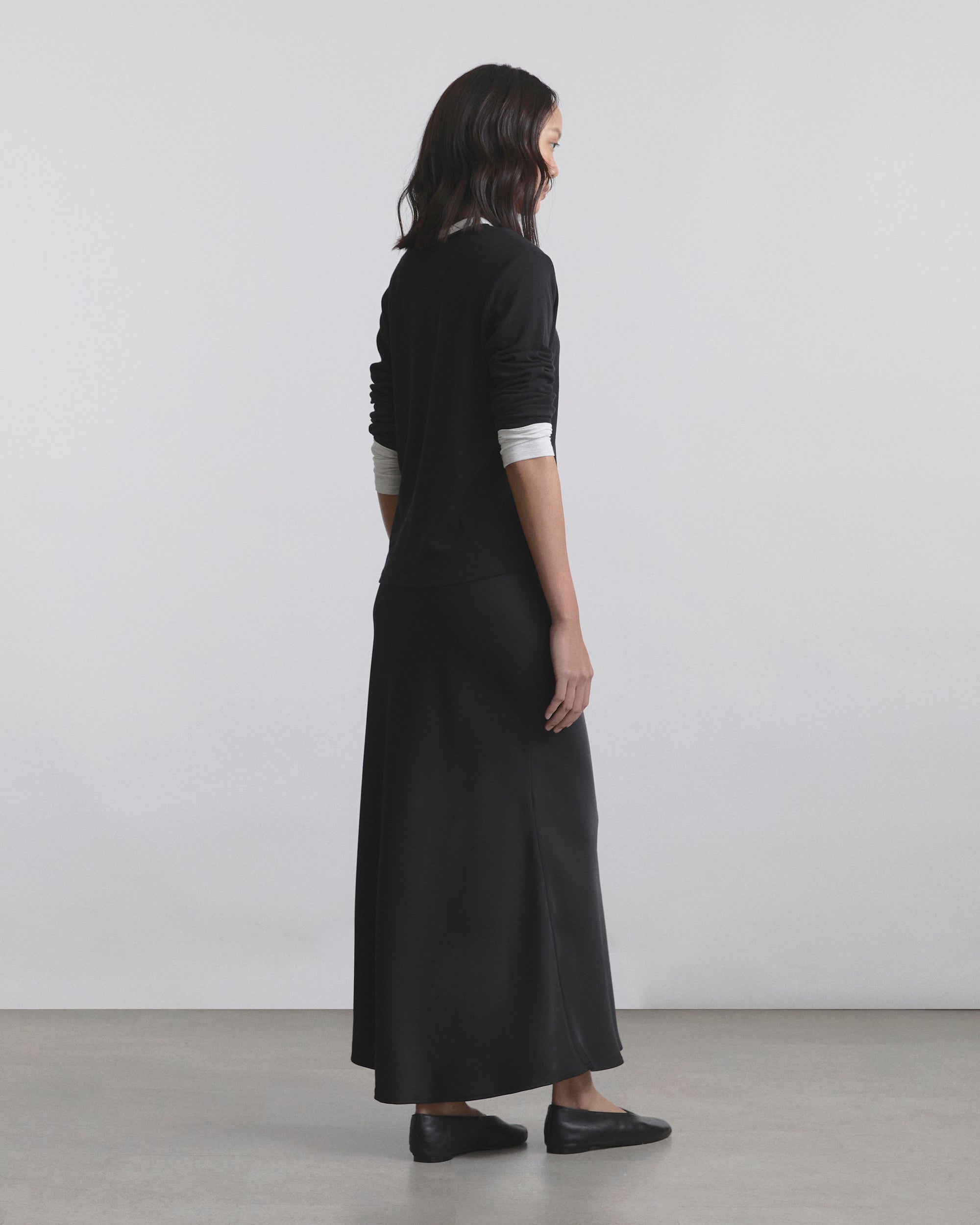 Wardrobe I - AMR Elastic Maxi Skirt in Black