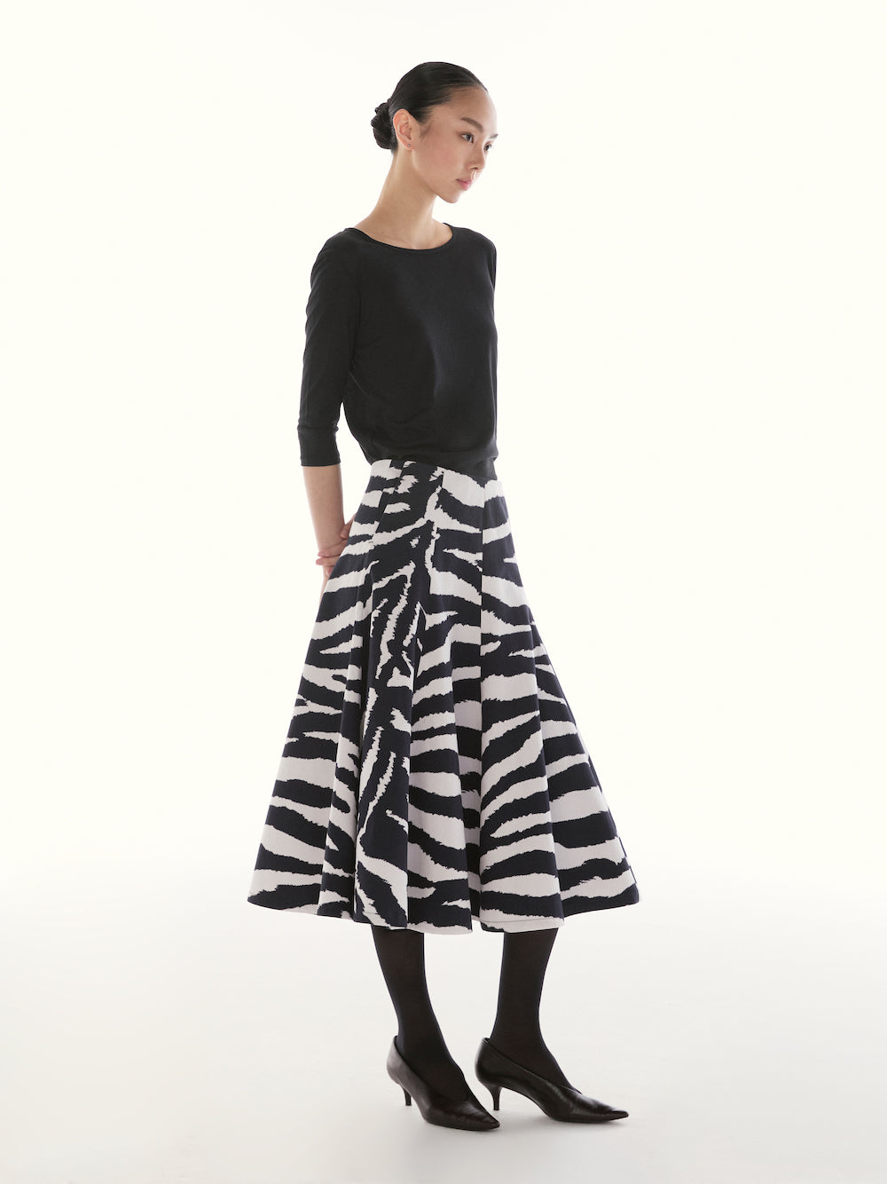 Le Fauve - AMR Animal Print Midi Skirt in Print