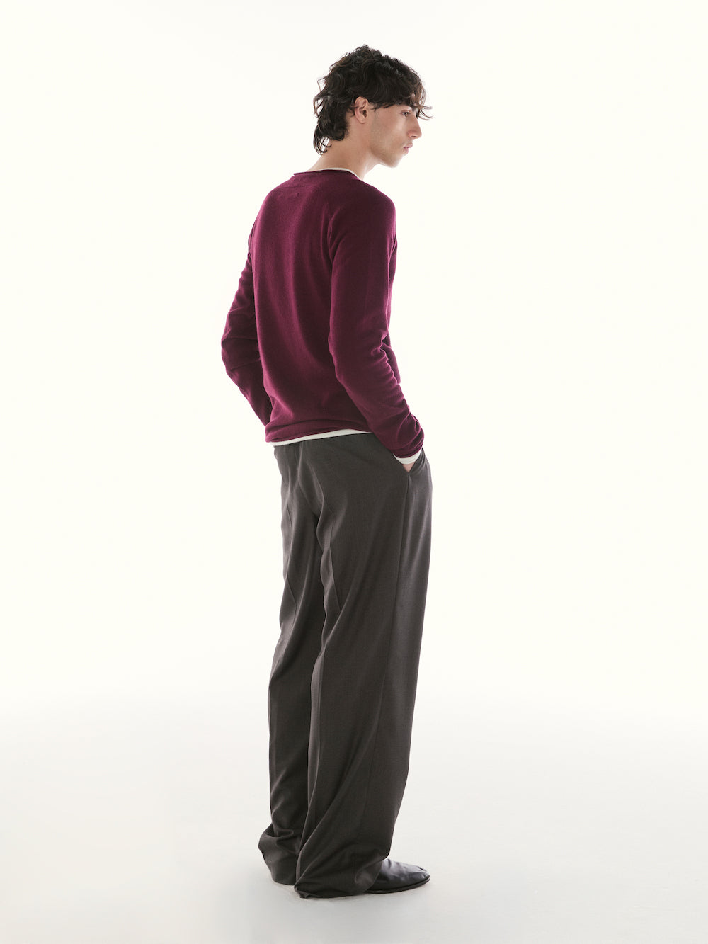 Le Fauve - AMR Pleated Wide Legs Trousers in Grey