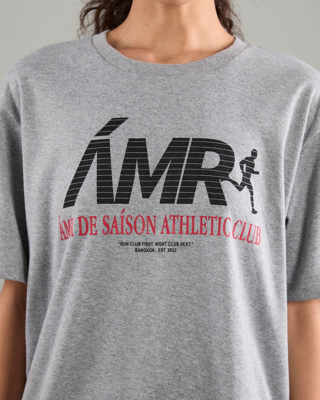 Athleisure Athletic Club - AMR Active Logo T-Shirt in Grey