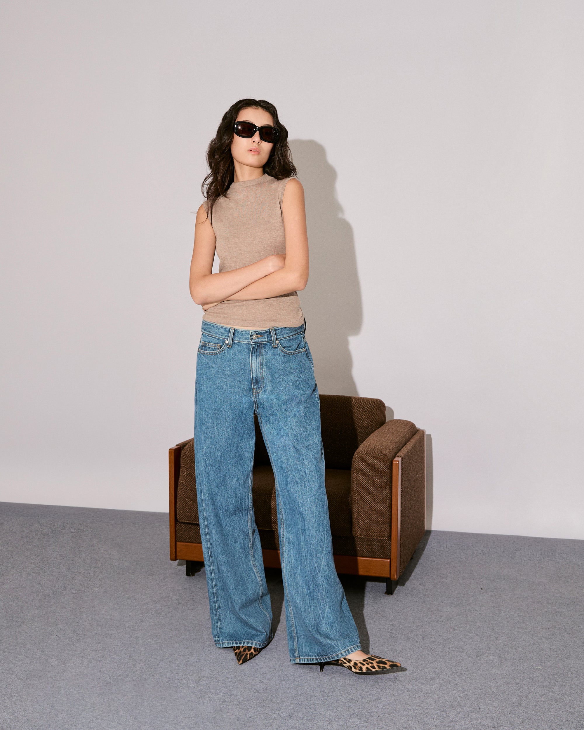New Urban Drop - 90s Baggy Jeans in Medium Blue Wash