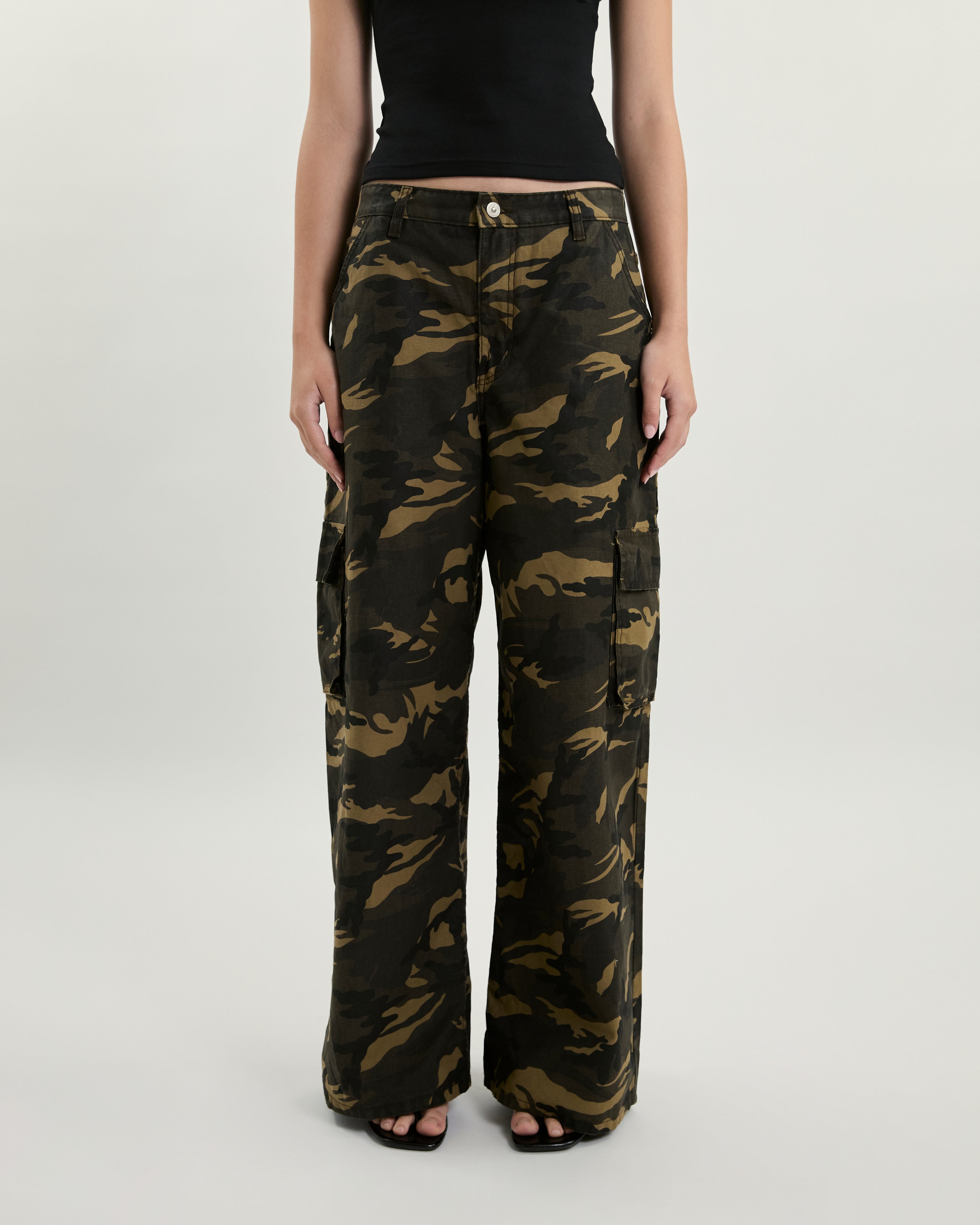 July Drop - Baggy Cargo - Camo in Olive Camo (Launch 18th JULY)