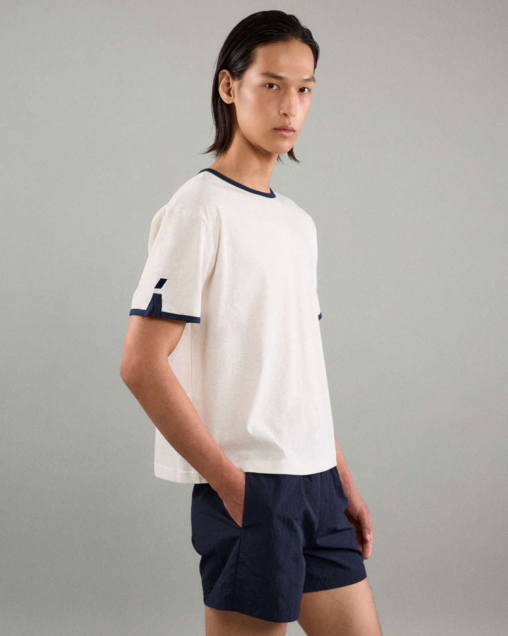 Athleisure Athletic Club - AMR Athleisure Ringer T-Shirt in White