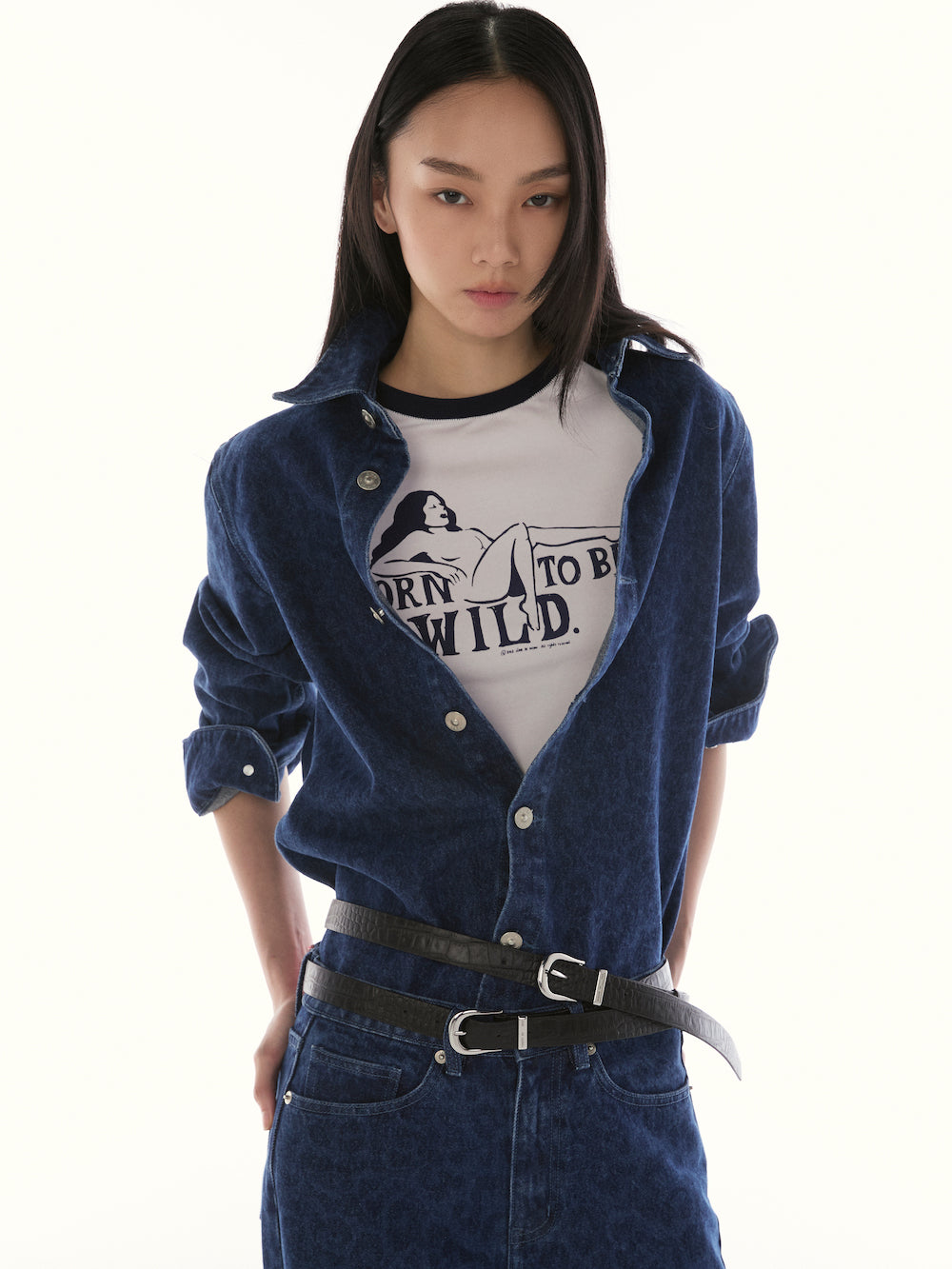 Le Fauve - AMR Leopard Print Shirt in Blue