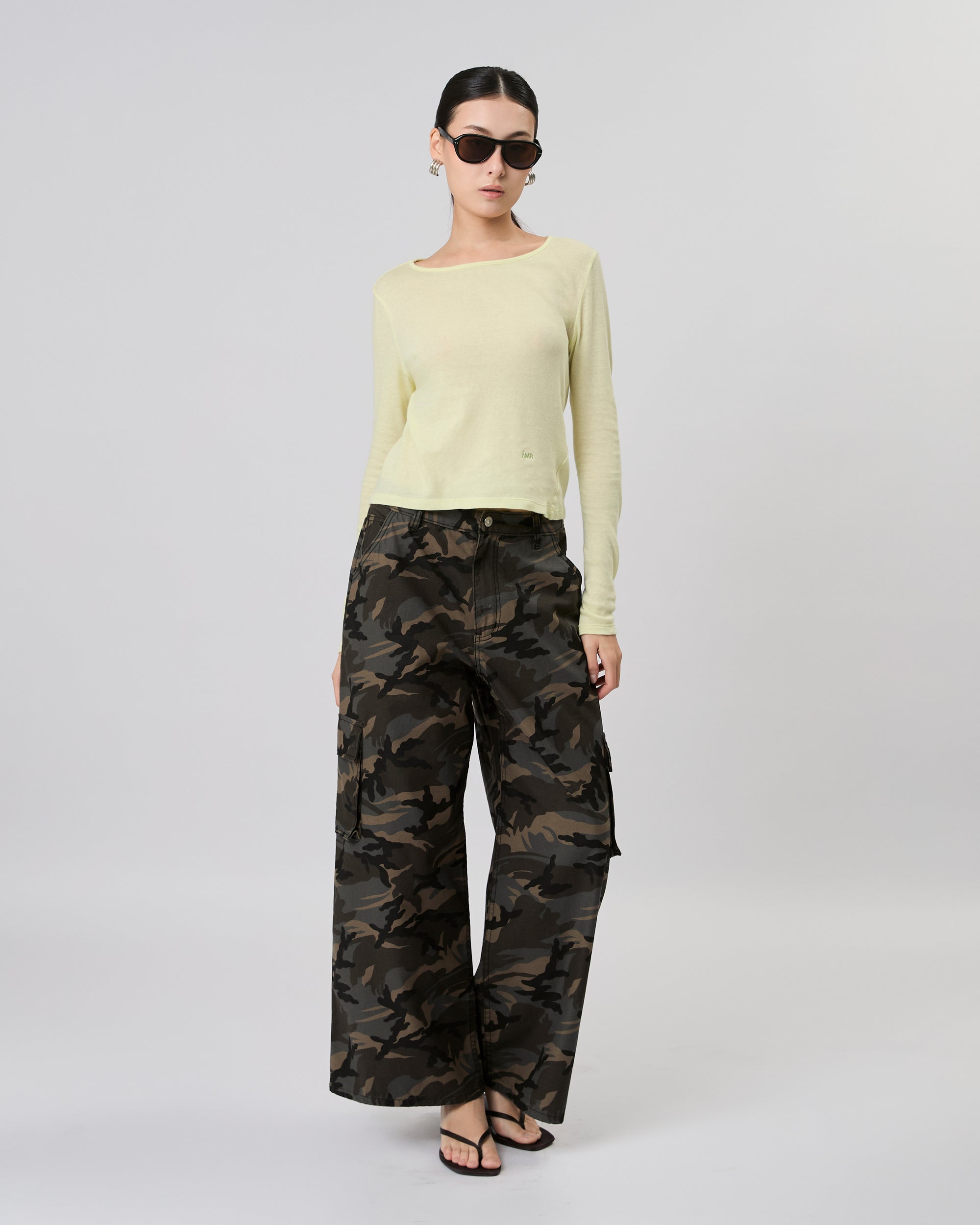 New Urban Drop - Baggy Cargo - Camo in Camouflage Green