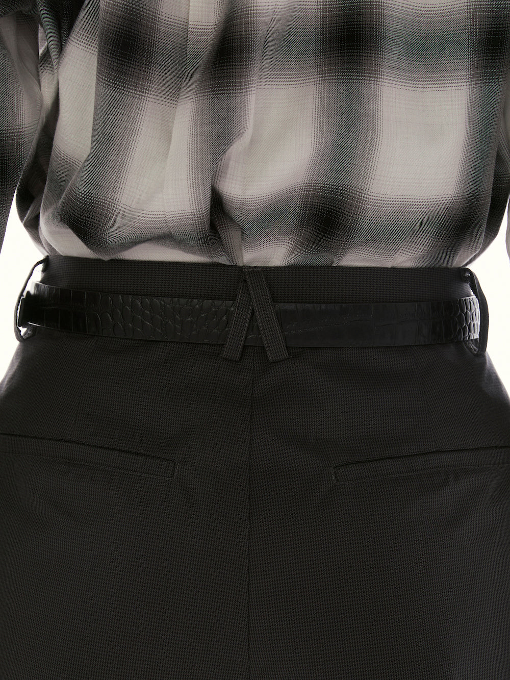 Le Fauve - AMR Bermuda Houndstooth Shorts in Grey