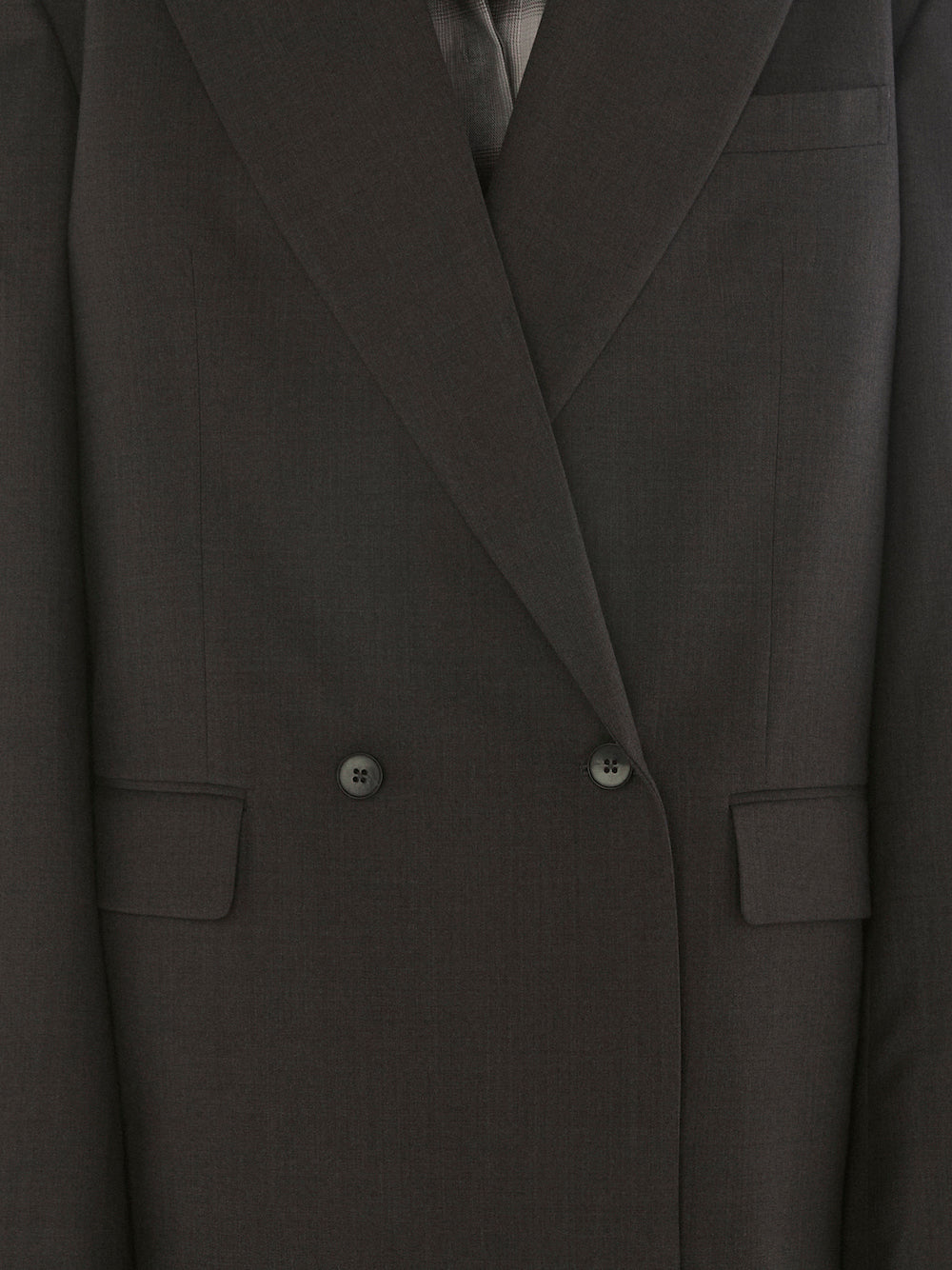 Le Fauve - AMR Shearling Collar Double Breasted Suit in Grey
