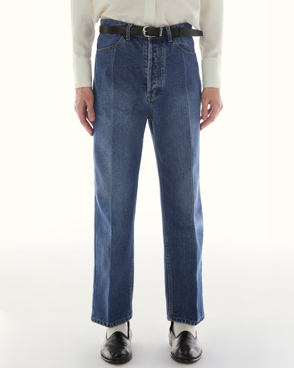 Le Fauve - AMR Boyfriends Pleated Jeans in Blue