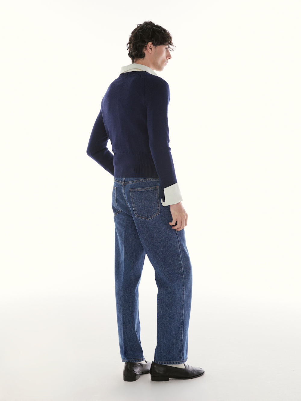 Le Fauve - AMR Boyfriends Pleated Jeans in Blue