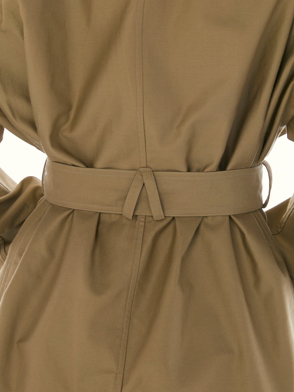 Le Fauve - AMR Shearling Collar Single Breasted Trench Coat in Beige