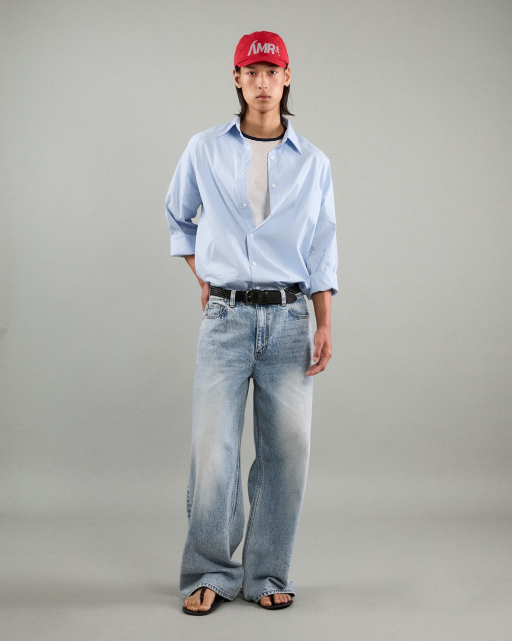 Athleisure Athletic Club - AMR Athleisure Overshirt in Light Blue Stripe