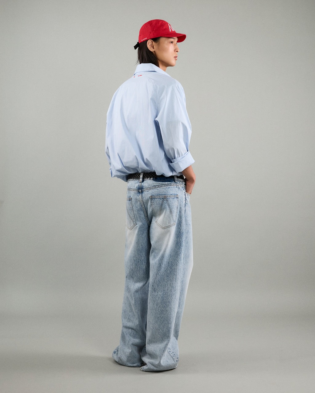 Athleisure Athletic Club - AMR Athleisure Overshirt in Light Blue Stripe