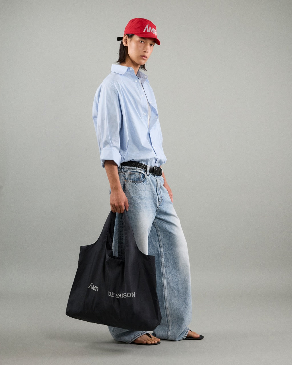 Athleisure Athletic Club - AMR Athleisure Overshirt in Light Blue Stripe