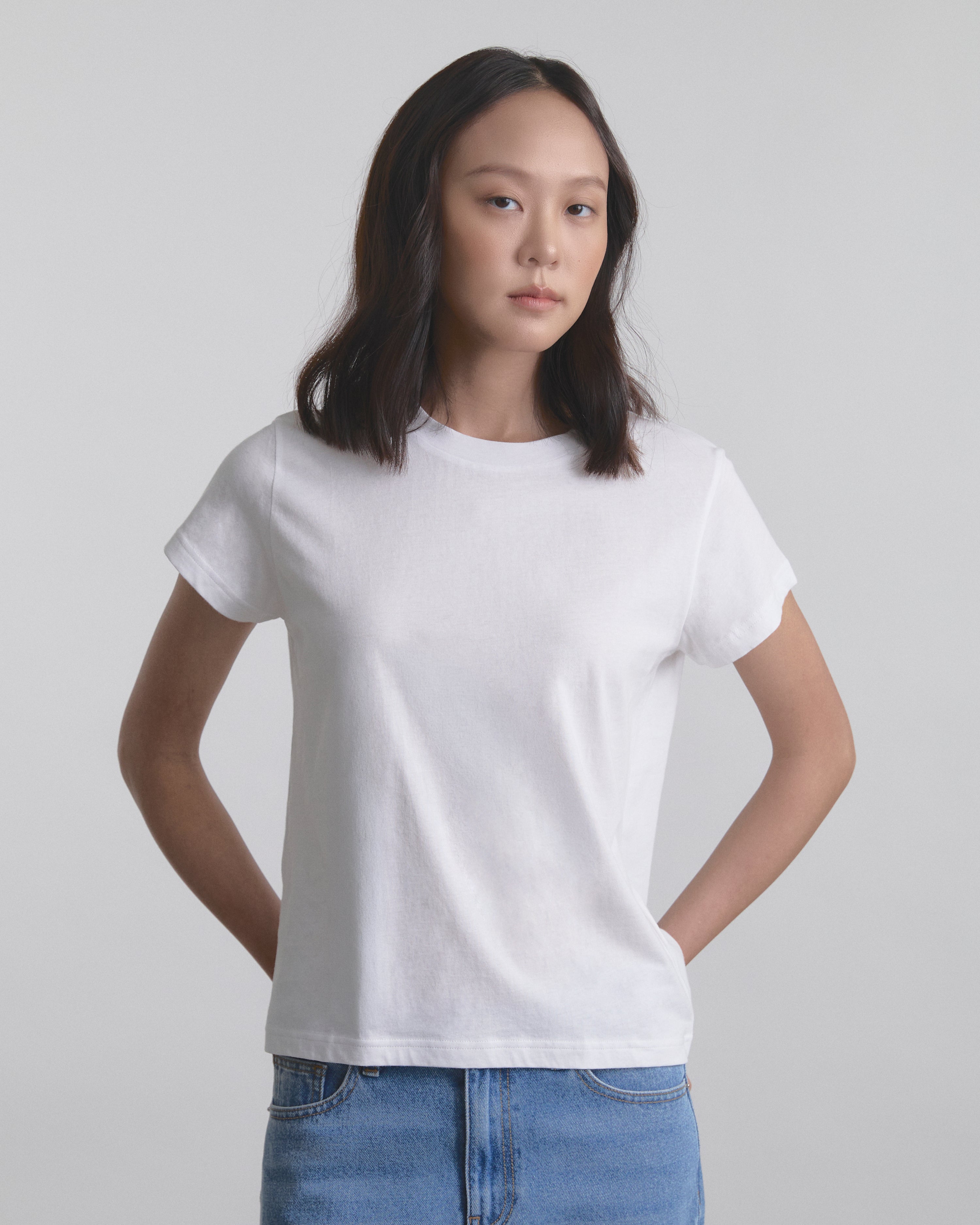Wardrobe I - AMR Cotton Organic Slimfit T-Shirt in White