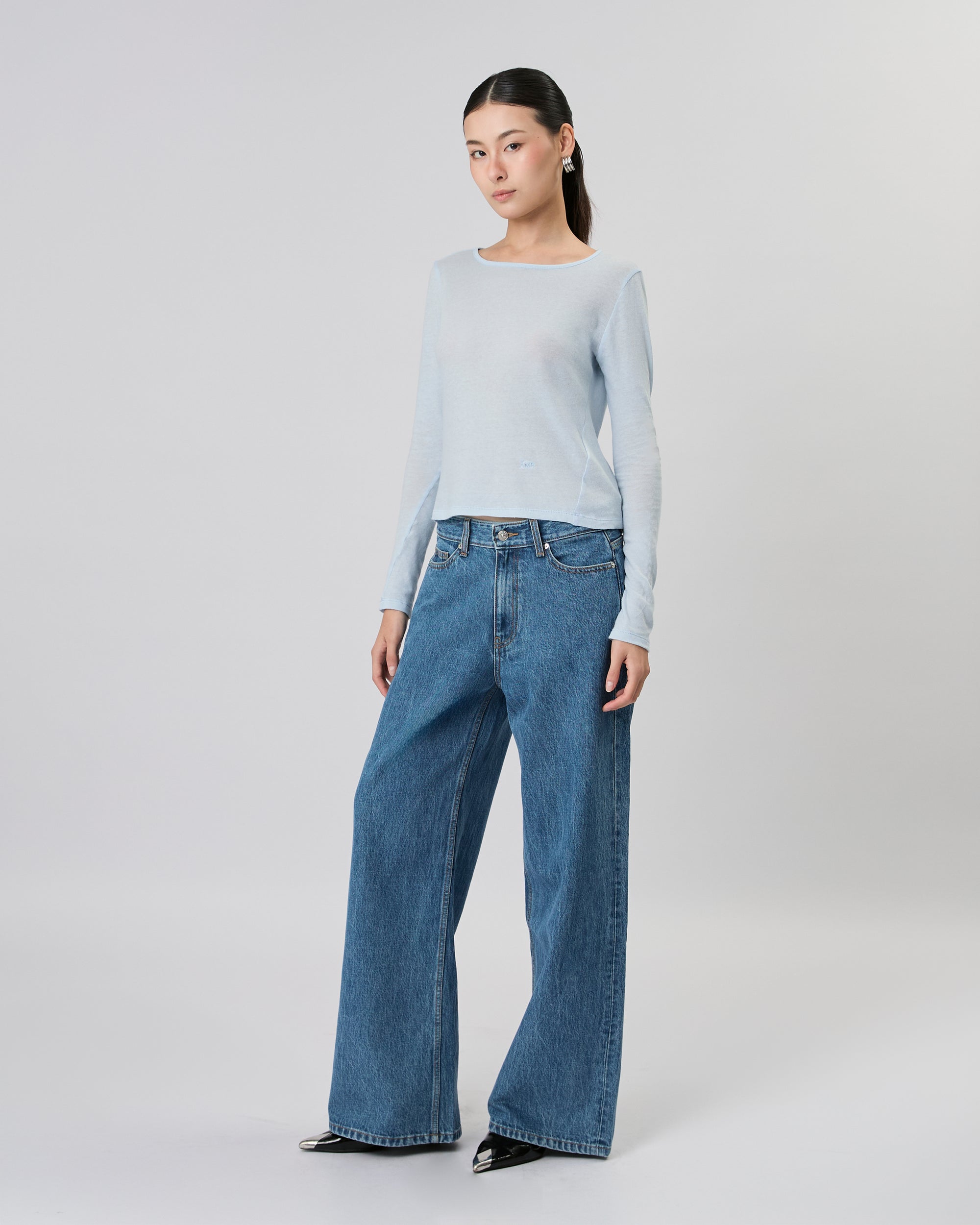 New Urban Drop - 90s Baggy Jeans in Medium Blue Wash