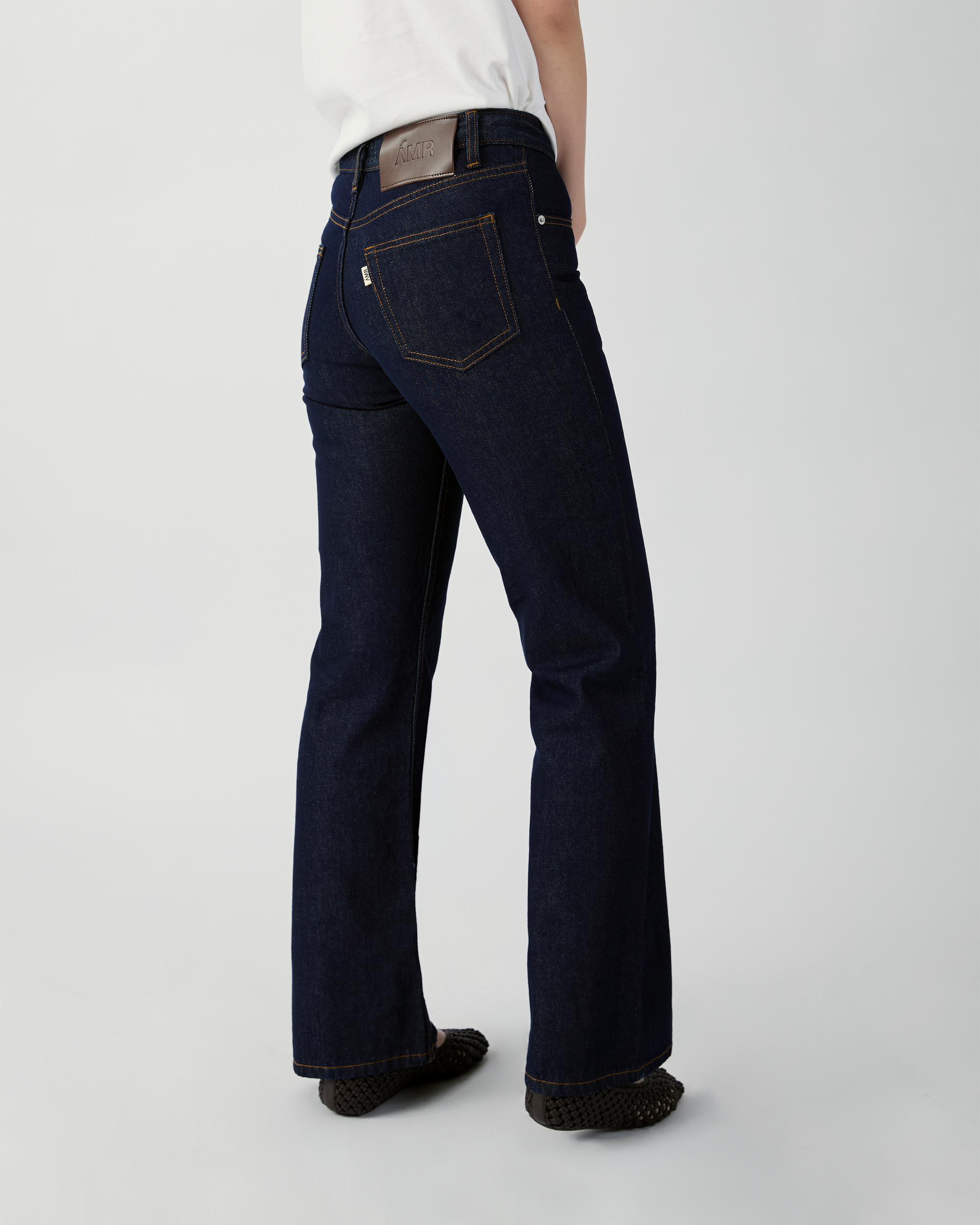 En Couleurs - AMR Low Rise Bootcut Jeans (Women) in Raw Denim