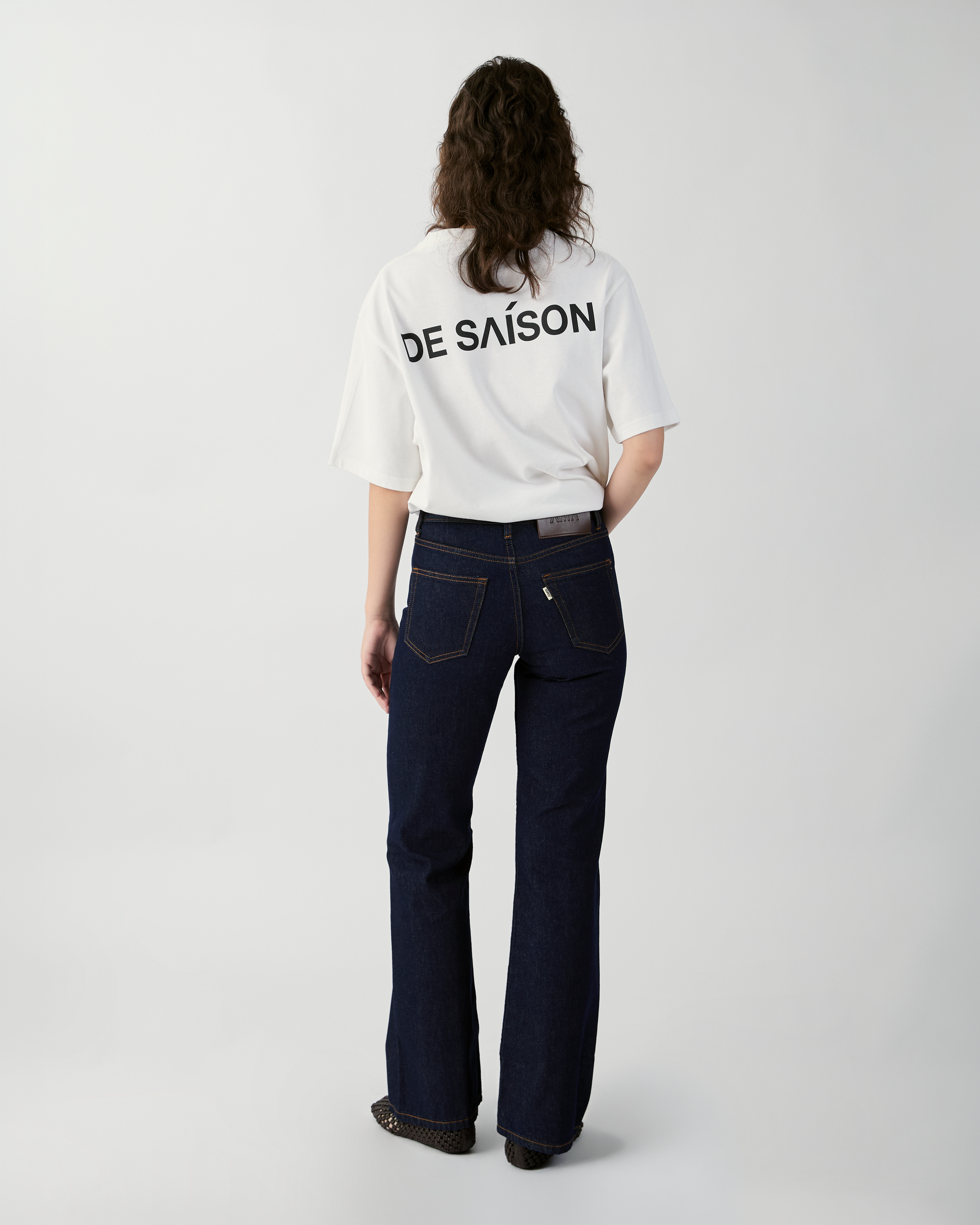 En Couleurs - AMR Low Rise Bootcut Jeans (Women) in Raw Denim