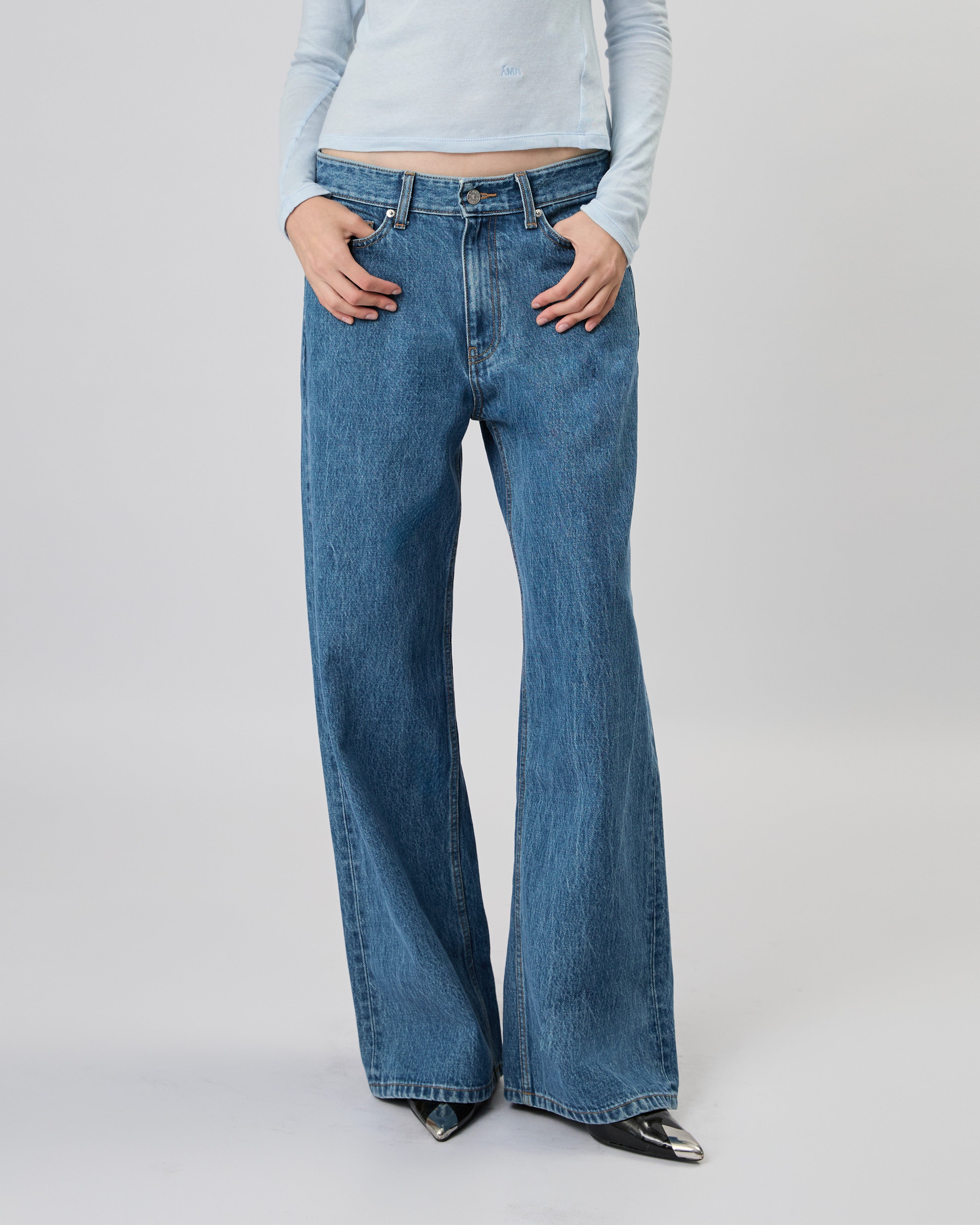 New Urban Drop - 90s Baggy Jeans in Medium Blue Wash