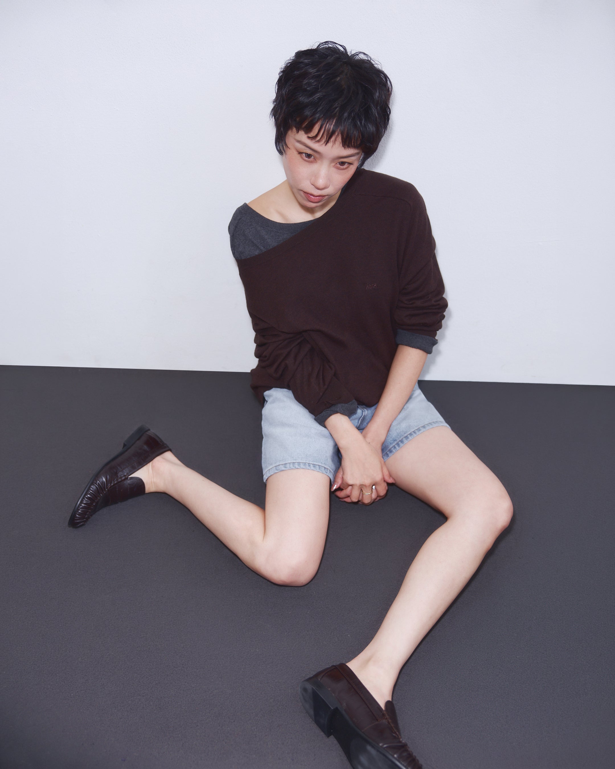 En Couleurs - AMR Knit Sweater in Dark Brown