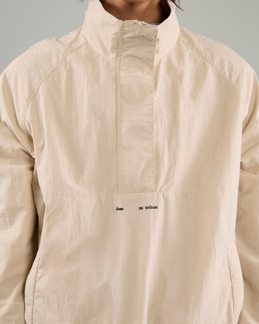 Athleisure Athletic Club - AMR Lightweight Track Pullover in Cream