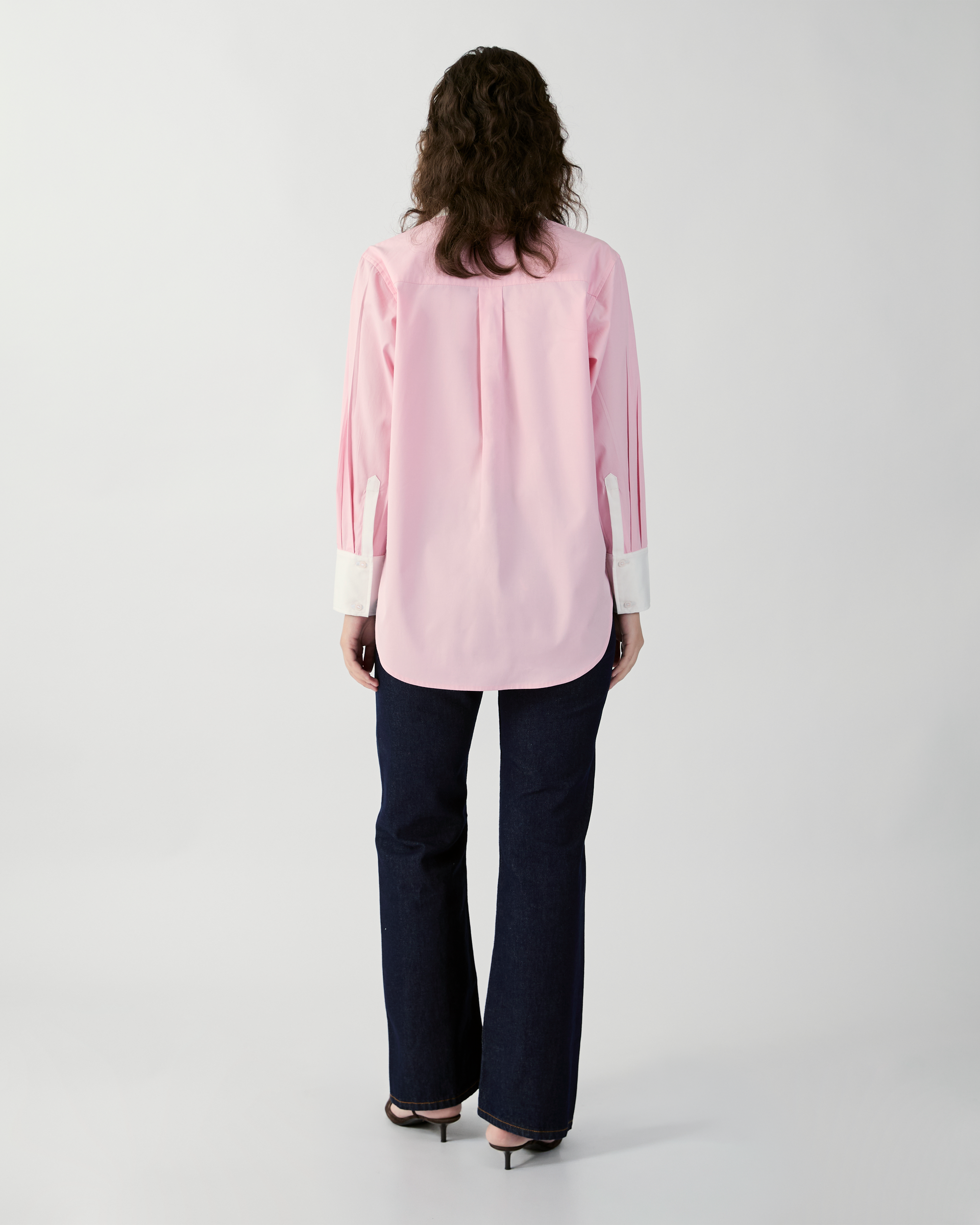 En Couleurs - Contrast Regular Fit Shirt in Pink/White