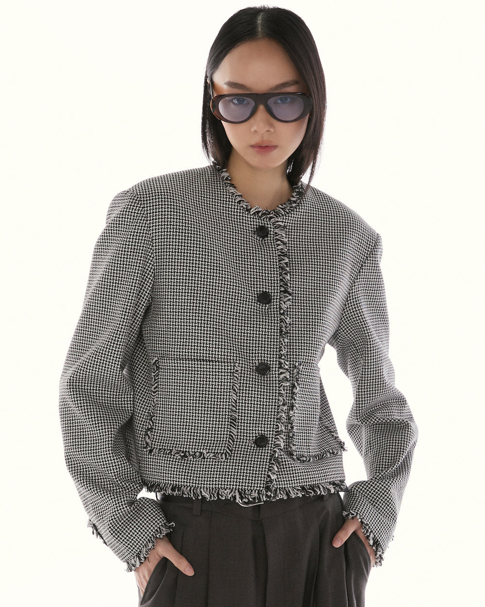 Le Fauve - Tweed Paris Jacket in Black
