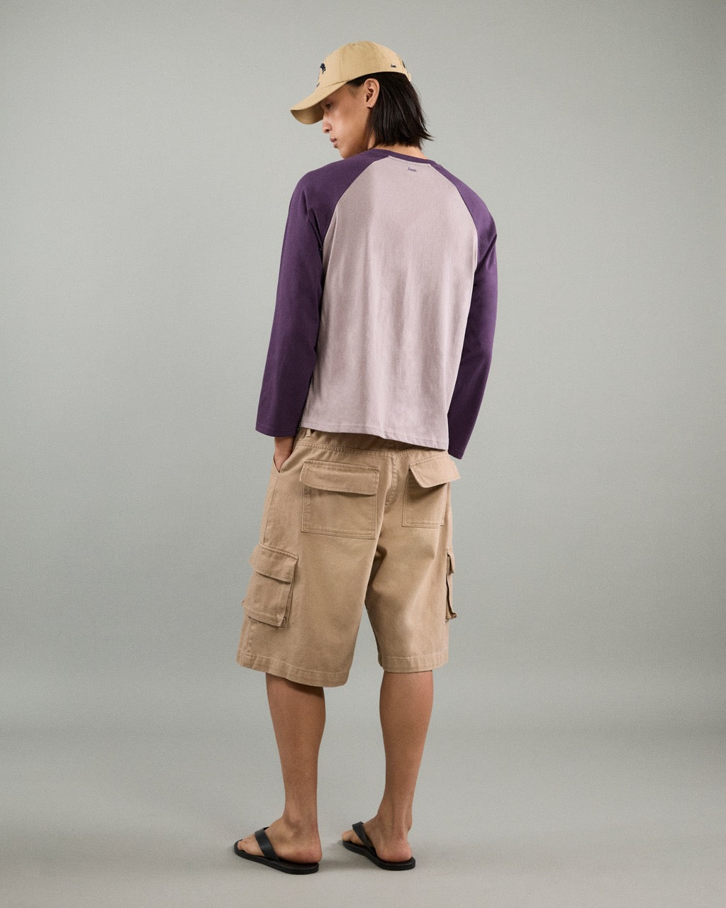 AMR DE SAISON - AMR Cargo Shorts Stone Wash with Bleach in Beige