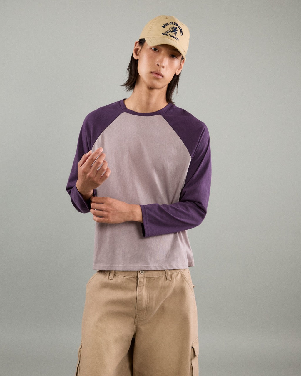 Athleisure Athletic Club - AMR Run Club Logo Cap in Beige