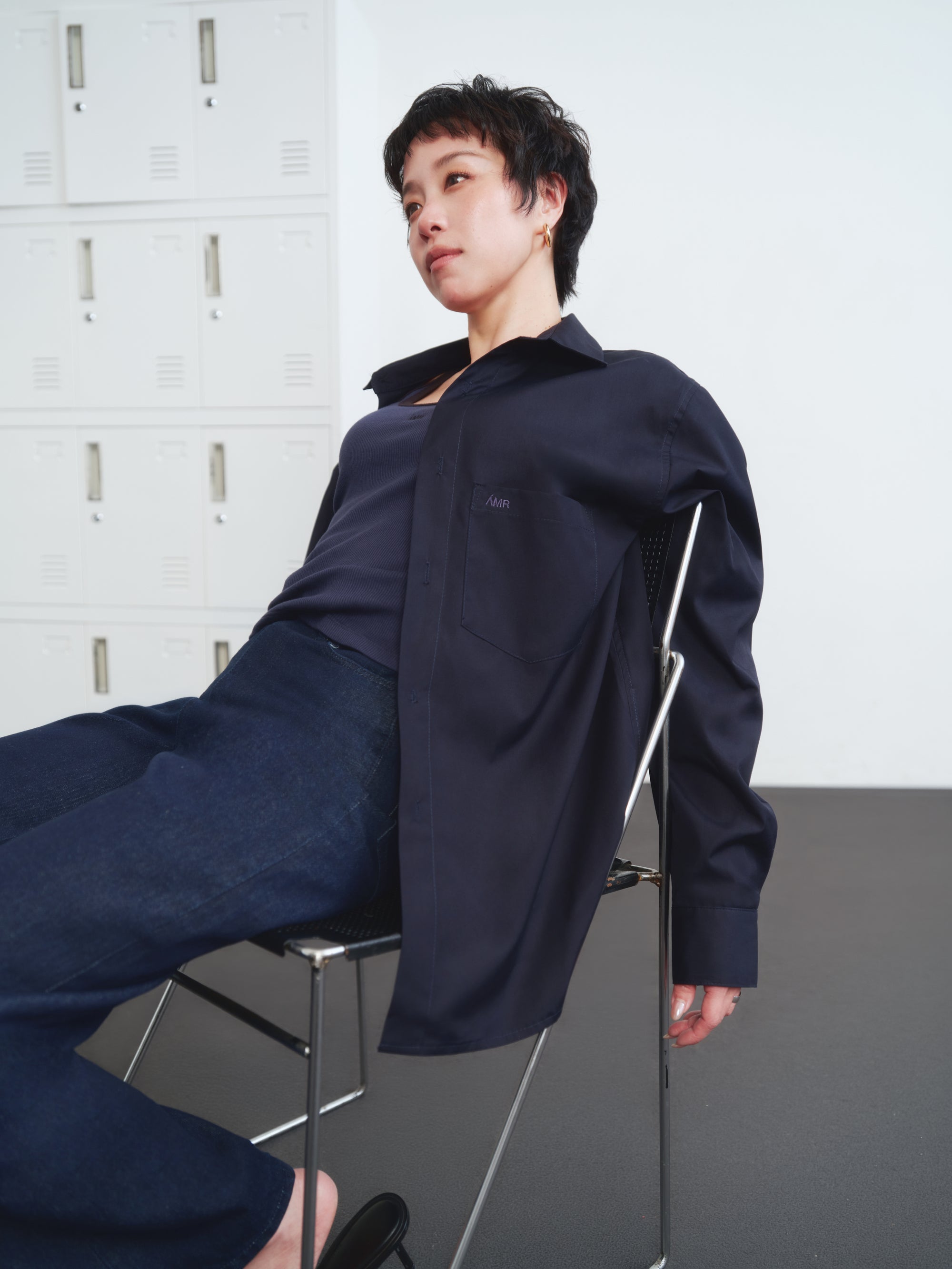 En Couleurs - Classic Oversized Shirt in Navy