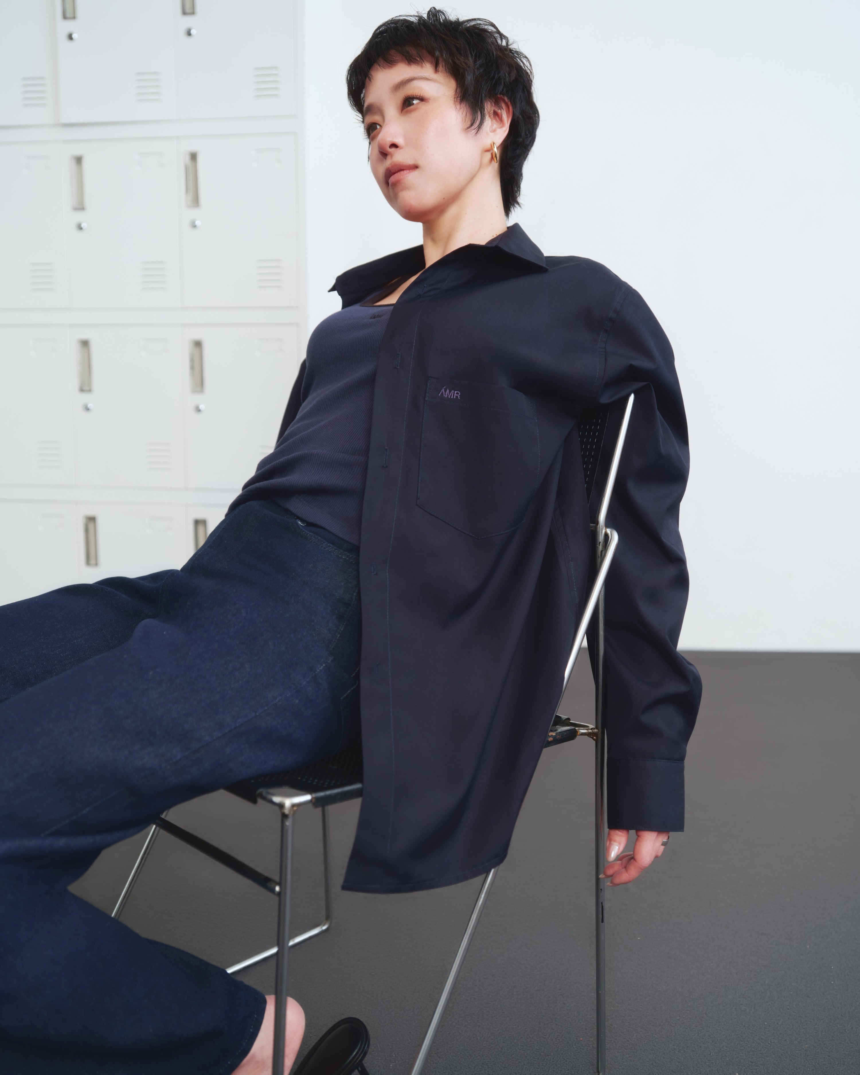 En Couleurs - Classic Oversized Shirt in Navy