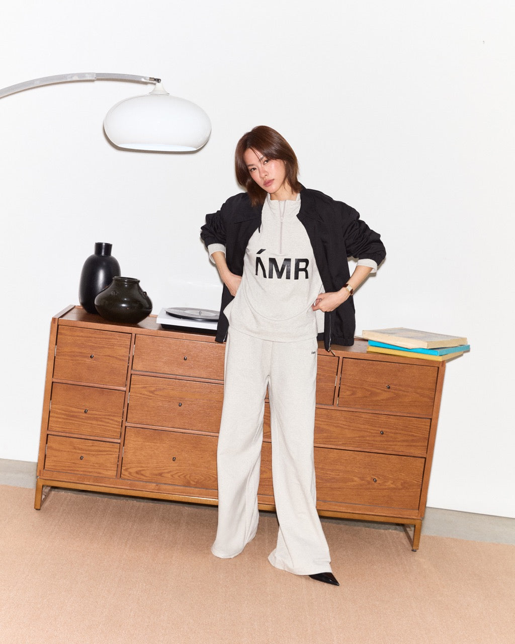 Decouvrir - Drawstring Sweatpants in Light Grey