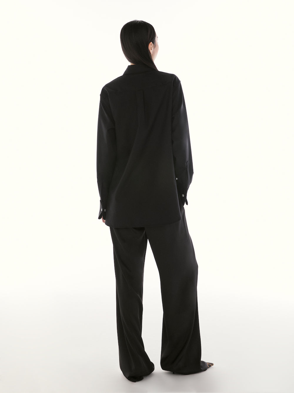 Le Fauve - AMR Double Cuff Shirt in Black
