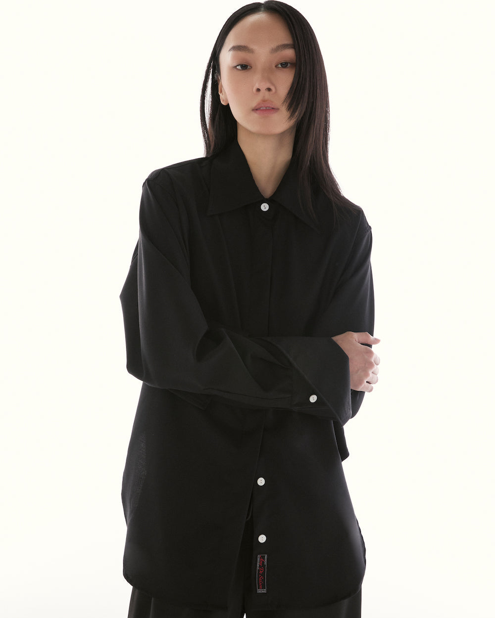 Le Fauve - AMR Double Cuff Shirt in Black
