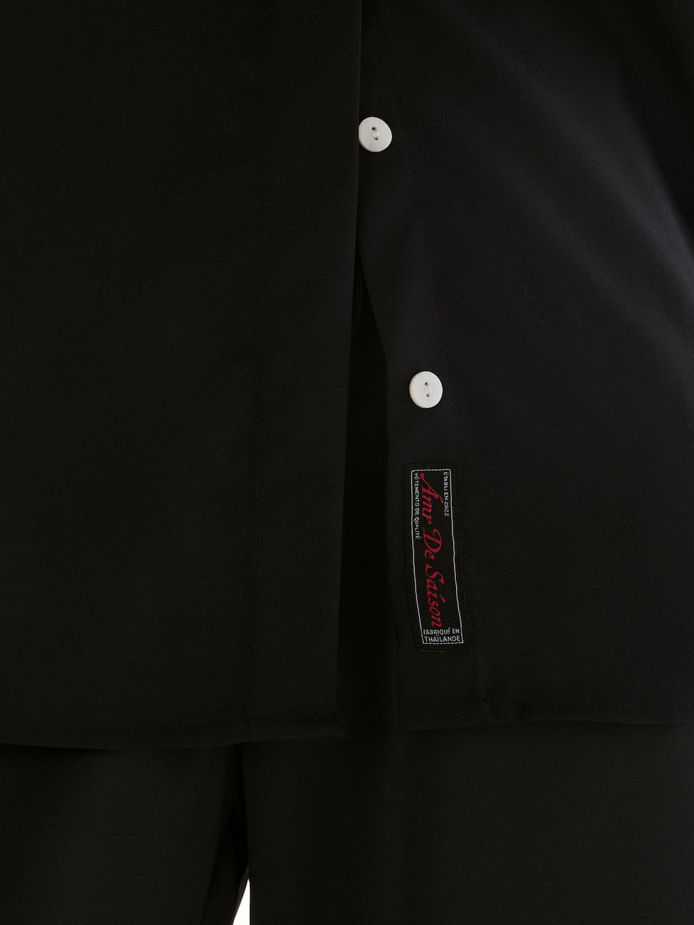 Le Fauve - AMR Double Cuff Shirt in Black